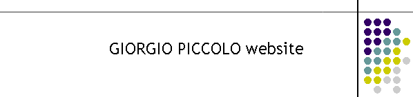 GIORGIO PICCOLO website